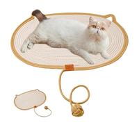 Griffoirs Chat d'Intérieur | Avec Balle En Coton Et Lin Naturel Anti-dérapant Tapis Interactif | Griffoir En Tapis Pour Chat | Pour Jeu Dressage Exercice Maison Salon Temps Familial Voyage Extérieur e