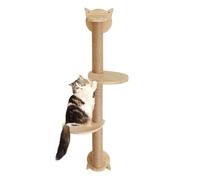 Griffoirs muraux for Chats avec 2 Plates-Formes de perchoir | Étagères grimpantes en sisal, conception murale peu encombrante, espaces de repos surélevés.
