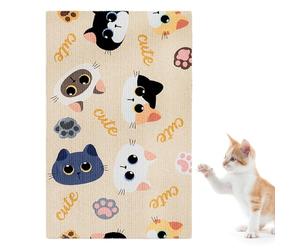 Griffoirs pour chats d'intérieur - Tapis à gratter adhésif découpable, dimension externe 50,0 x 80,0 x 0,5 plus 200,0 g de poids net, construction en pièces de polyester, tapis | pour broyer les griff