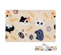 Griffoirs pour chats d'intérieur, tapis à gratter mignon pour chat, Planche à gratter adhésive découpable, Planche à gratter mignonne, tapis à gratter résistant à l'usure pour broyer les griffes, joue