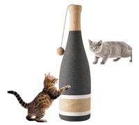 Griffoirs Verticaux pour Chats | avec Balle Et Bouteille De Vin, Naturel, Vertical,Griffoir pour Chat | pour Dressage Exercice Simulation Mentale Grimper Intérieur Extérieur Jeu Au Sol Voyage