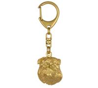 Griffon bruxellois - Porte-clés doré avec chien, décoration de sac à main, acces