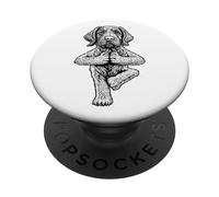 Griffon pointant à Poil Dur pour Chien de Yoga Asana PopSockets PopGrip Adhésif