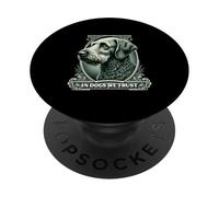 Griffon pointant à poil dur We Trust Funny Vintage Dog PopSockets PopGrip Adhésif