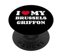 Griffons Bruxellois I Love My Brussels Griffon Bruxellois PopSockets PopGrip Adhésif
