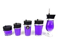 Griffor Lot de 10 Protections anti-drogue réutilisable en silicone extensible | Capote de verre | Paille integrée | Capuchon anti-drogue anti-renversement
