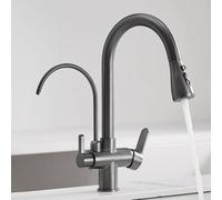 Grifo de Cocina Robinet de cuisine extractible à 3 voies avec double modes et 2 sorties pour évier polyvalent Grifo de Cocina pour un usage domestique