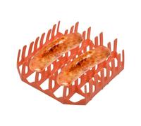 Griglia Per Fornello Per Con Friggitrice Ad Aria - Vassoio Antiaderente In Silicone 19x19x6 Cm, Griglia Per Nel Microonde Per Alimenti, Gadget Da Cucina Per Croccante, Salsi