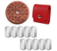 Grignette Boulanger Professionnelle avec Manche en Bois de Rose Lame Boulanger pour Scarifier Pain et Pâte Inclus 10 Lames de Rechange en Acier Inoxydable et Pochette de Rangement Accessoire Cuisine