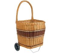 GRIGNO-TEK Chariot à buches en Osier Bicolore, Fond Bois Anti poussière PRO1330