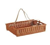 GRIGNO-TEK Panier ouvreuse de cinéma Osier avec Sangle T3 : 60 X 40 X 14 cm