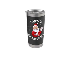 Grignoter des biscuits de Noël - Santas Cookie Tester Gobelet isotherme en acier inoxydable double paroi