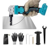 Grignoteuse de métal sans fil compatible avec batterie Makita18 V(Sans bat) (Bleu)