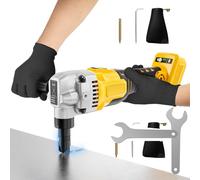 Grignoteuse en métal sans fil compatible avec batterie DeWalt 20 V (sans batterie), cisaille en métal électrique sans balais 1900 tr/min avec tête de grignoteuse rotative à 360°, grignoteuse