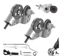 Grignoteuse en titane - Outil de coupe de tôle - Outil de coupe de tôle - Grignoteuse universelle pour perceuse électrique - Coupe précise sans bavure sur l'acier, l'aluminium, le cuivre (2 pièces)