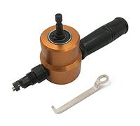 Grignoteuse Métal Perceuse Nibbler Coupe Métal Coupeur Grignoteur Double Tête 360° Perceuse Attachement Outil avec Poinçon pour l'entretien des Réparations Automobiles or