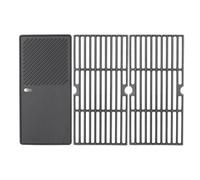 GriHero Grille et plaque de cuisson en fonte pour Enders Boston 3, Enders Monroe Pro 3, Colorado 3, Charbroil, Landmann Triton 3 & 4, Barbecook Siesta 310, accessoires de barbecue à gaz, 43 x 63 cm