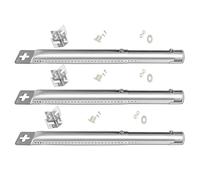 GriHero Lot de 3 brûleurs universels de rechange pour barbecue à gaz Enders Monroe, Landmann Triton 2, Taino, Master Forge, Campingaz, Tepro, Outback, Proficook, en acier inoxydable, 31 à 45 cm