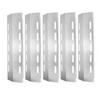 GriHero Lot de 5 plaques chauffantes universelles en acier inoxydable pour Outback Spectrum, Charbroil, Nexgrill, Ducane 5 brûleurs et autres barbecues à gaz, 43 x 13 cm