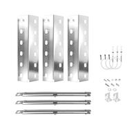 GriHero Pièces de rechange pour barbecue à gaz avec 3 cache-brûleurs, 3 brûleurs universels de 31 à 45 cm, allume-feu pour Enders Chicago 3, Enders Boston Pro 3k/6 Kr Turbo, Enders Boston Pro 3k