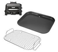 GriHero Plaque de cuisson et grille pour Ninja Woodfire Pro XL OG850 OG901 Outdoor Series, poêle antiadhésive et grille en acier inoxydable pour Ninja Woodfire XL XSKOGXLRSRKEU