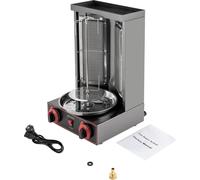 Gril, 2 brûleurs, puissance 3000W, argent clair