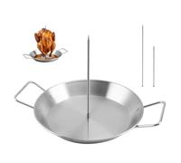 Gril à brochettes verticales améliorées. Brochette en acier inoxydable pour barbecue. Grille verticale, broche verticale, rôtissoire à dinde, support de barbecue (livré avec 2 brochettes)