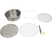 Gril à charbon rond portable Cuisinière compacte multifonctionnelle pour pique-nique-camping