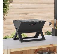 Grill extérieur Noir 46 x 31 x 31 cm Acier vidaXL