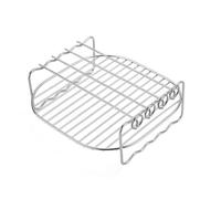 Gril À Double Couche - Rack De Brochettes En Acier Inoxydable | Accessoires De Friteaux À Air Pratique Avec Brochettes | Stand Et Accessoires À Rack Polyvalent | Rack De Cuite De Refroidissement À Cui