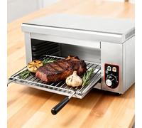 Gril à fromage commercial pour fondeur de salamandre - 1500 W - Chauffage électrique - Gril chauffant - Chauffage rapide de 48,9 à 300 °C - Four de fonte de fromage à raclette