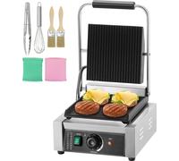 Gril à panini Gril de contact - 23x23 cm - Appareil à sandwich Commercial - Gril à viande et légumes de haute qualité - Idéal pour les restaurants et les cafés