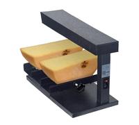 Gril à Raclette électrique 750w, Machine à Fondre Le Fromage Commerciale Avec Double Zone De Chauffage Et Angle Réglable, Fabricant De Demi-meule De Fromage Pour Restaurants With 4 small baking trays