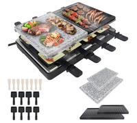 Gril à raclette - LZQ - 1400W - Pour 8 personnes - Plaques antiadhésives - Multifonctionnel