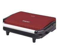 Beper Toasteur machine à sandwich P101TOS002 850W Plaque antiadhésive Poignée thermo-isolante Rouge
