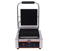 Gril à sandwich électrique de table 1800 W avec 50 feuilles de cuisson, boîtier en acier inoxydable pour la préparation de sandwichs, hamburgers et poulet frit, argenté/noir