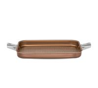Gril à steak 35x26cm avec 2 poignées en acier inoxydable Revêtement Biotank Copper Effect