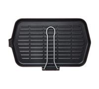 Ilsa Dietella Induction Poêle à induction en fonte émaillée rectangulaire 23 x 36 cm, Noir