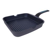 Arcos Poêle Grill Série Thera – Anti-adhésive, Manches ergonomiques – Noir/Bleu 28×28 cm