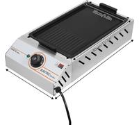Gril BBQ électrique, puissance 2,5 kW, température réglable, surface antiadhésive, noir