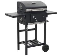 Gril de Barbecue Charbon de Bois Étagère Inférieure Noir Terrasse Patio vidaXL
