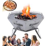 Gril de brasero pour - Gril hexagonal robuste pour brasero - Gril de barbecue robuste, poêle à bois pour la cuisine en plein air, hogu