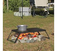 Gril de camping pliable Noir Acier allié Grill extérieur portable vidaXL vidaXL