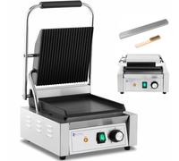 Gril de contact électrique, plaque lisse et rainurée, 23 x 22 cm, 1800 W