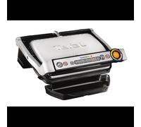Gril de Contact Tefal GC712D12 Argent - 2000W, 6 Programmes, Thermostat Réglable, Surface 300x200mm, Revêtement Anti-adhésif, Plateau d'égouttement, Senseur