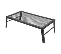 Gril de Feu de Camp Pliant, Matériau en Fer Robuste, Structure Stable, Léger et Portable, Installation Pliable Facile, Applications Multiples, avec Cuisson au Feu de Camp