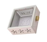 Gril de table compact en métal avec plateau de tiroir, corps ventilé pour réchauffer le thé, hébergement de patio et camping léger, gril de table portable, plateau de tiroir, grille en fil métallique,