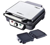 Gril de table électrique TZS First Austria | Plaque de cuisson pour viandes et légumes | Gril de contact avec revêtement antiadhésif | Thermostat réglable | 1800 W