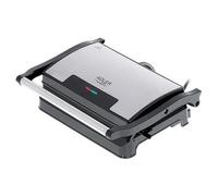 Gril électrique - ADLER - 3052 - Puissance maximale 1200W - Plaques de cuisson anti-adhésives - Noir et blanc