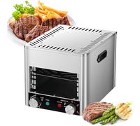 Gril électrique d'intérieur portable, sans fumée avec minuterie de 10 minutes et réglage de la température de 800 ℃ pour la cuisson du steak, du poulet, du bœuf, du porc et des légumes
